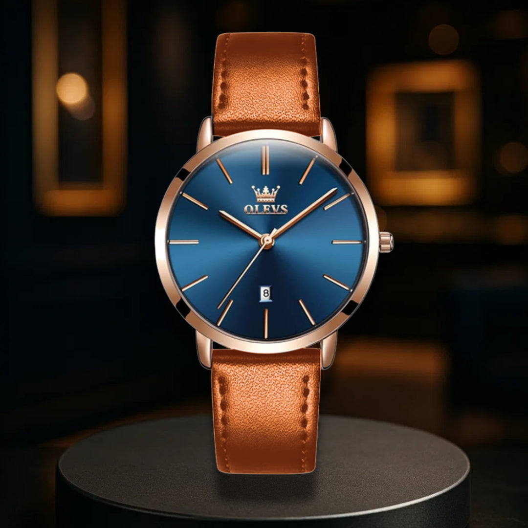 Cruise Leather Date Watch