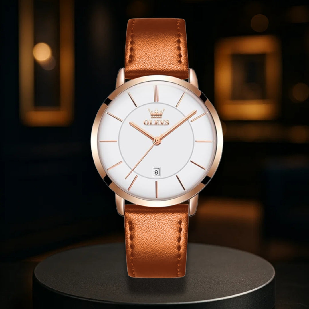 Cruise Leather Date Watch