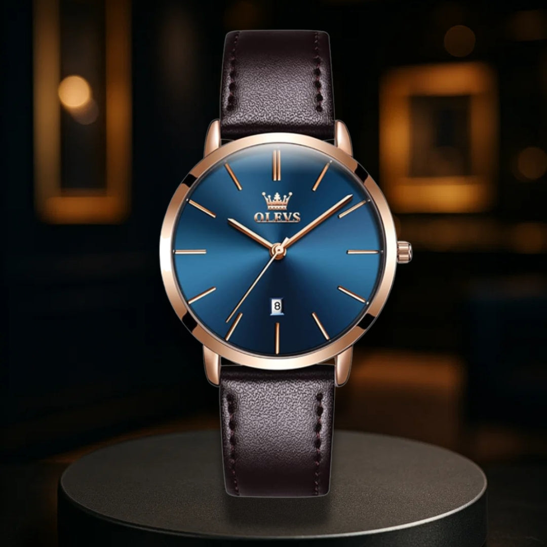 Cruise Leather Date Watch