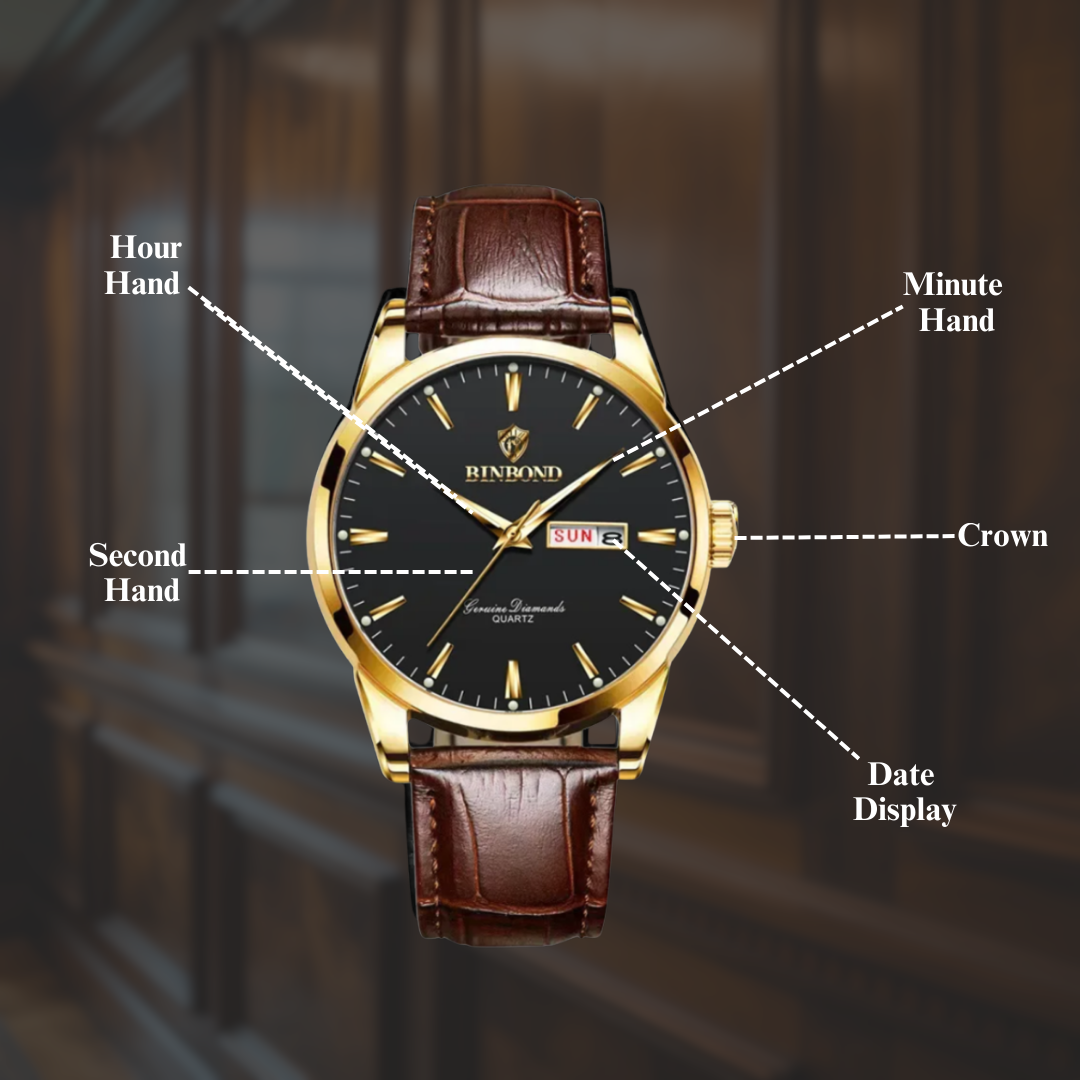 Luxury Quartz Leather Watch