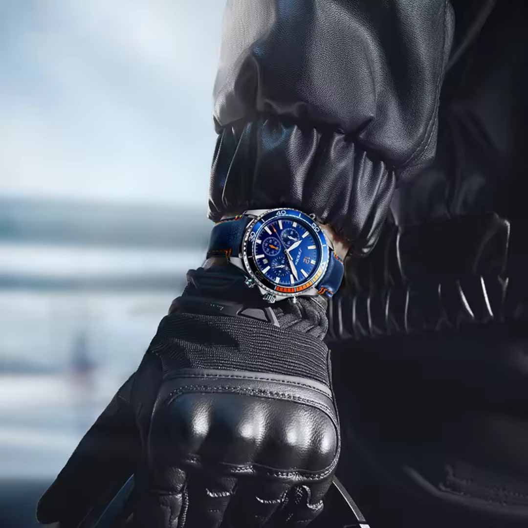 Men’s Quartz Chronograph Leather Watch