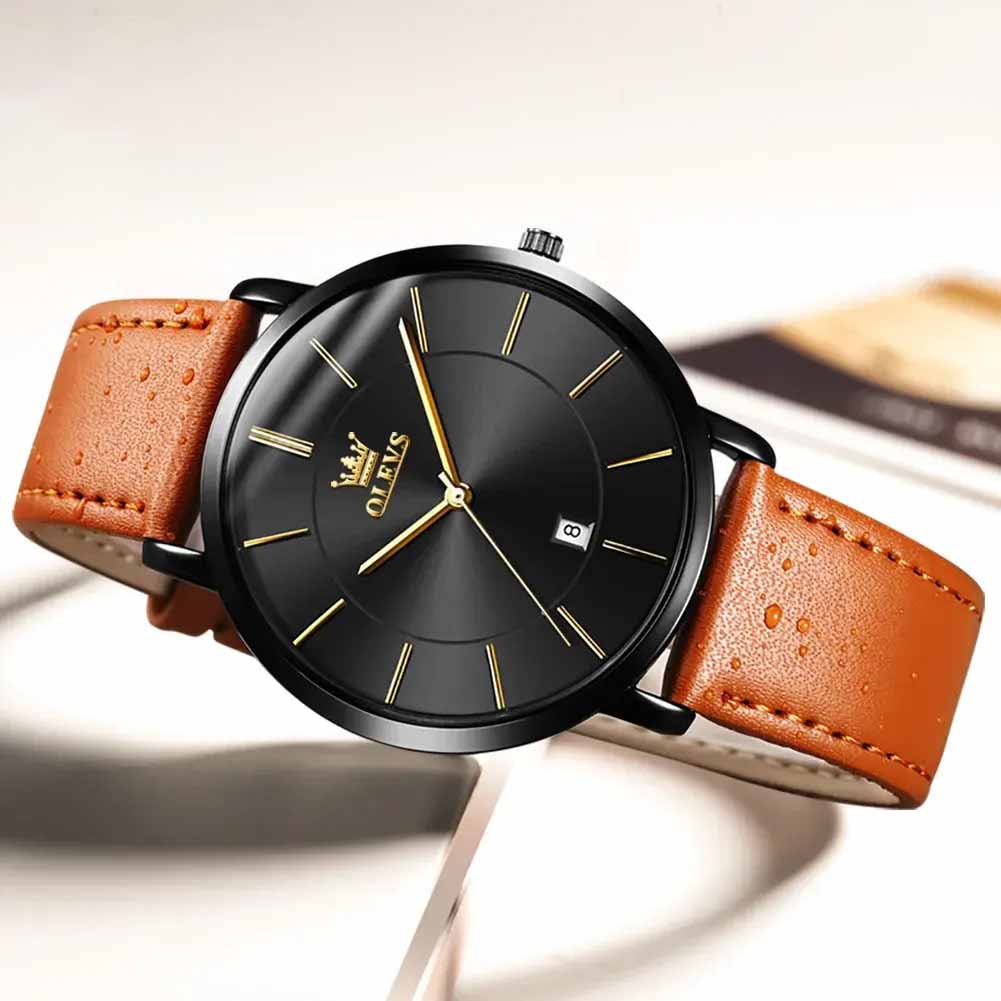Cruise Leather Date Watch