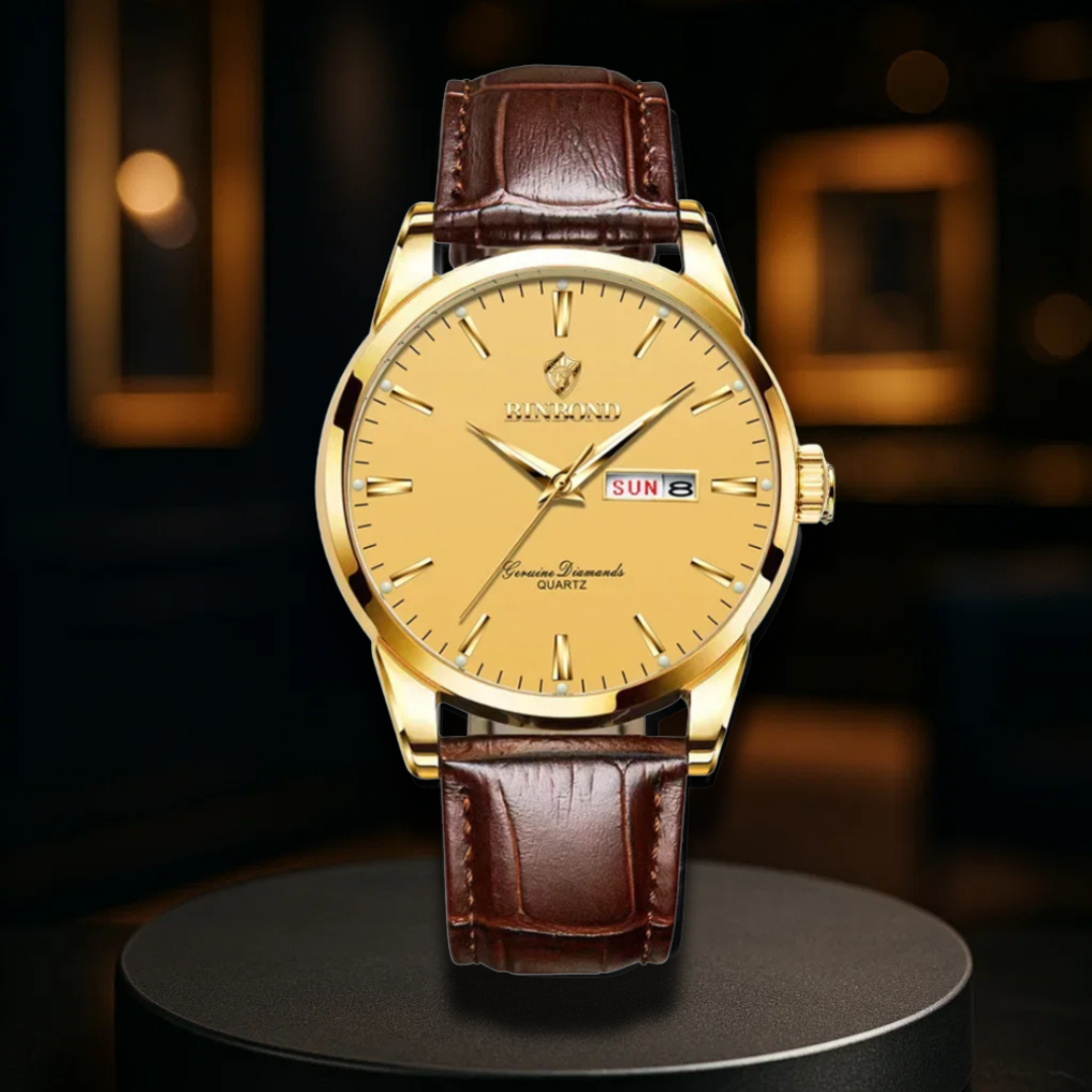 Luxury Quartz Leather Watch