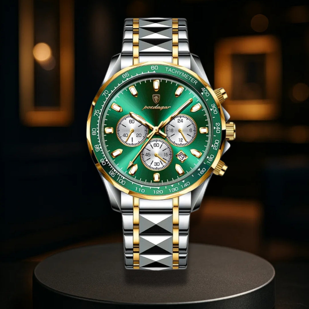 Sleek Sports Dial Statement Chrono Watch