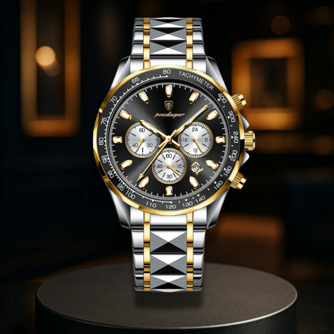 Sleek Sports Dial Statement Chrono Watch