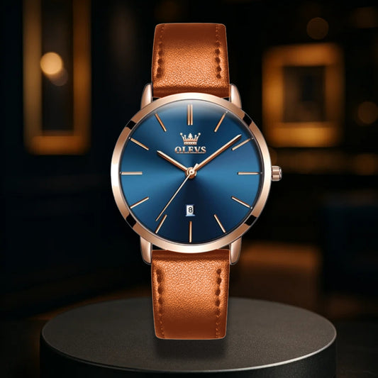Cruise Leather Date Watch