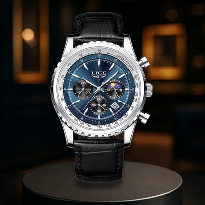 Elegant Chronograph Moon Phase Watch