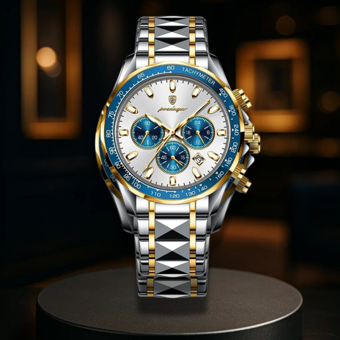 Sleek Sports Dial Statement Chrono Watch