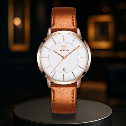 Cruise Leather Date Watch