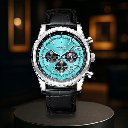 Elegant Chronograph Moon Phase Watch