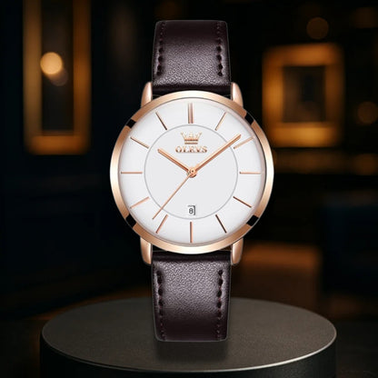 Cruise Leather Date Watch