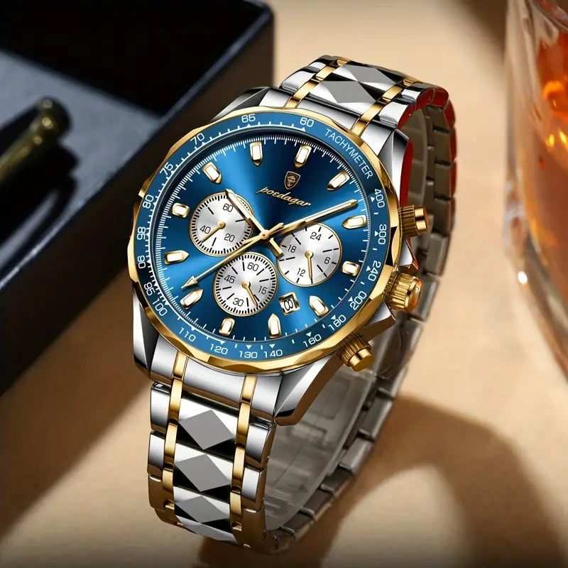 Sleek Sports Dial Statement Chrono Watch