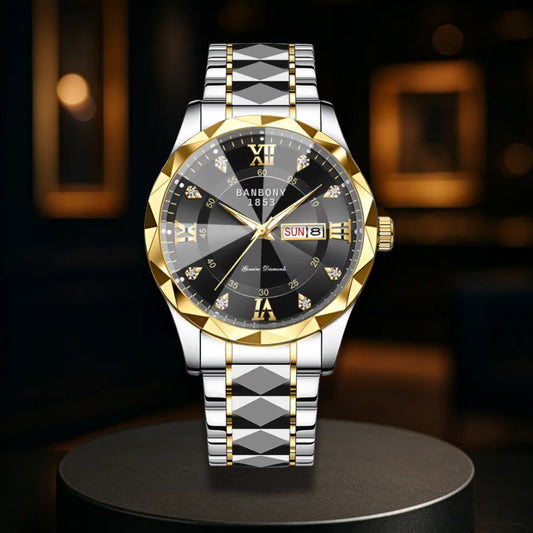Stainless Steel Band Multifunction Watch