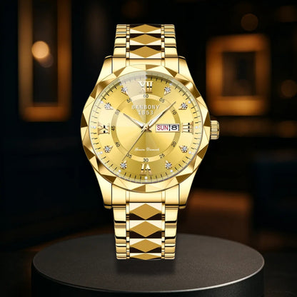 Stainless Steel Band Multifunction Watch