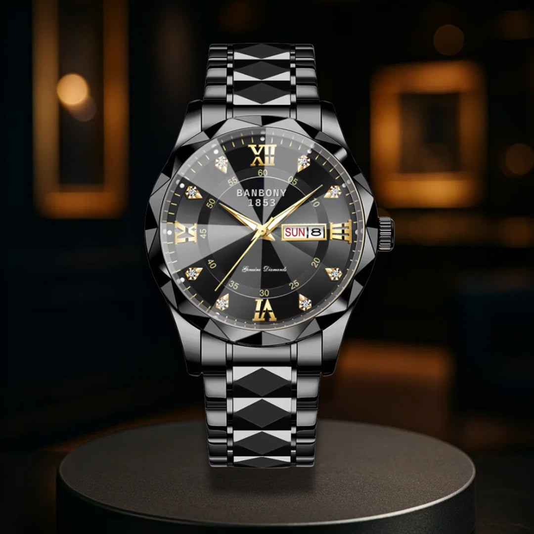 Stainless Steel Band Multifunction Watch