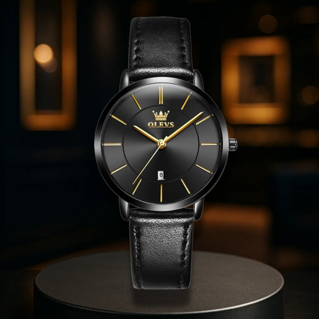 Cruise Leather Date Watch