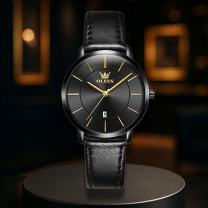Cruise Leather Date Watch