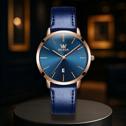Cruise Leather Date Watch