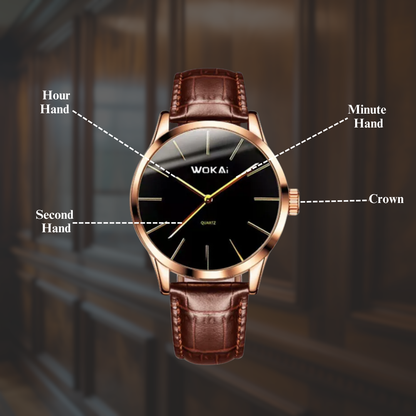 Luxury Rose Gold Quartz Watch