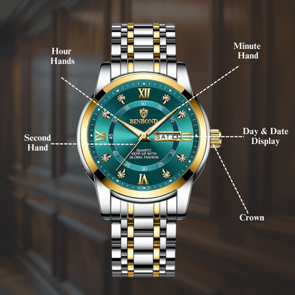 Elegant Stainless Steel Quartz Watch