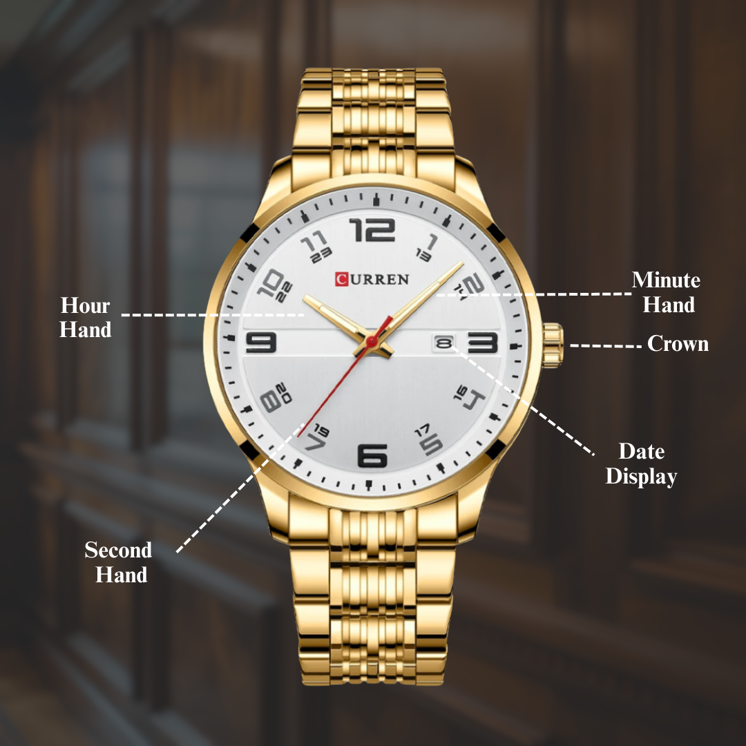 Luxury Stainless Steel Quartz Watch