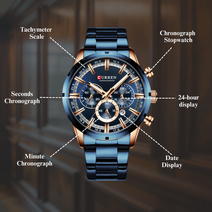 Stylish Quartz Chronograph Watch