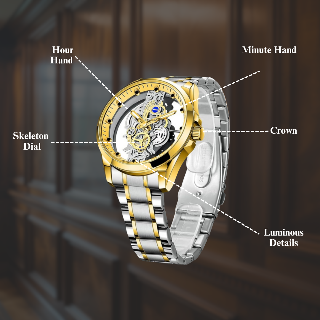 Elegant Skeleton Dial Watch