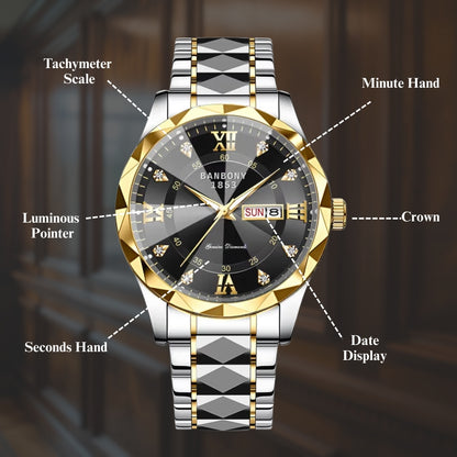 Stainless Steel Band Multifunction Watch