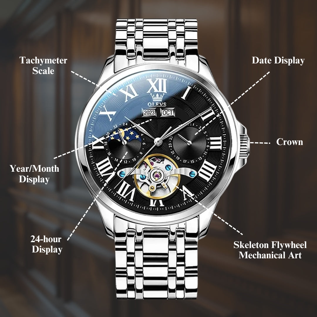 Men’s Moon Phase Mechanical Watch