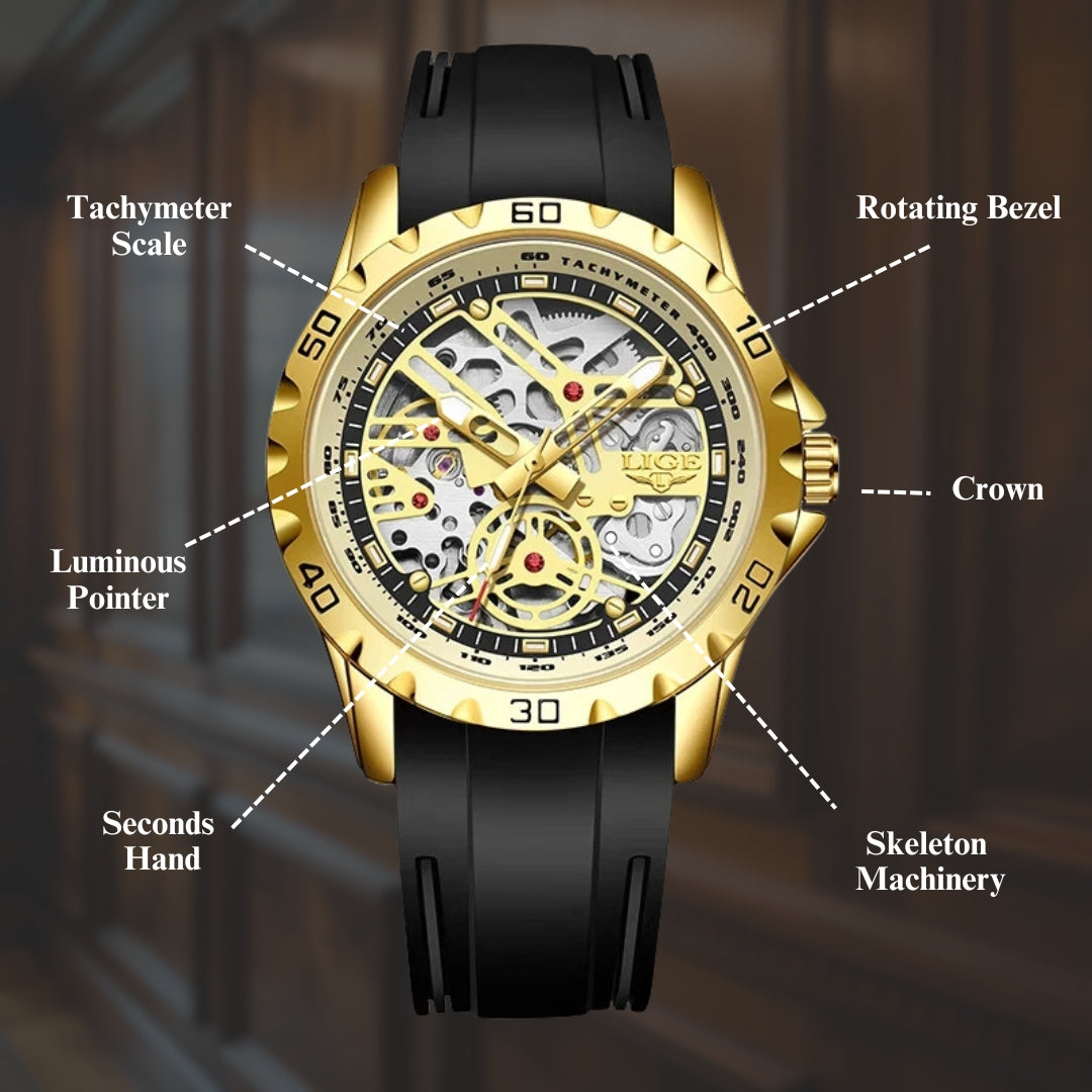 Men’s Luxury Skeleton Mechanical Watch