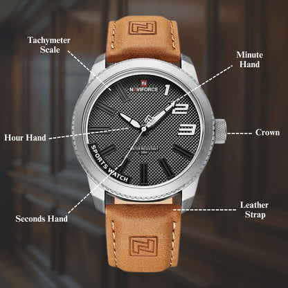 Military Sporty Shockproof Leather Watch