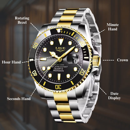 Luxury Diver Men’s Quartz Watch