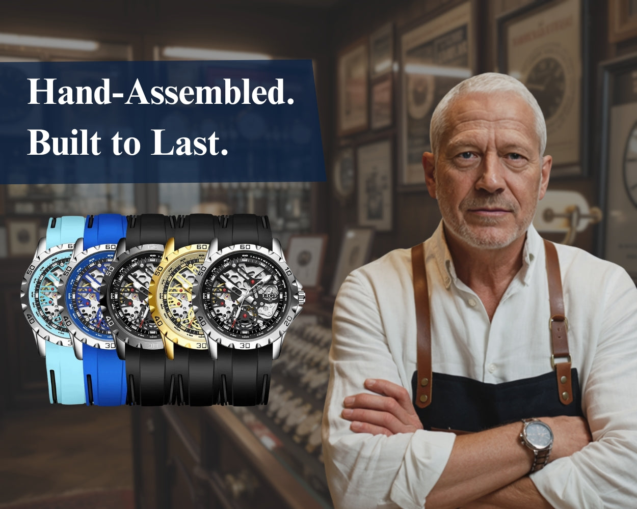 Men’s Luxury Skeleton Mechanical Watch
