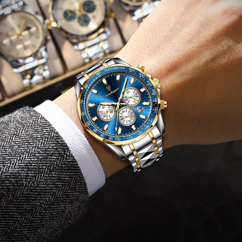 Sleek Sports Dial Statement Chrono Watch