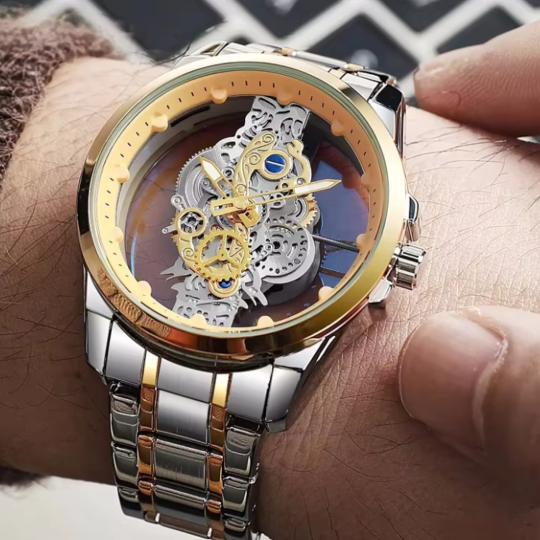 Elegant Skeleton Dial Watch