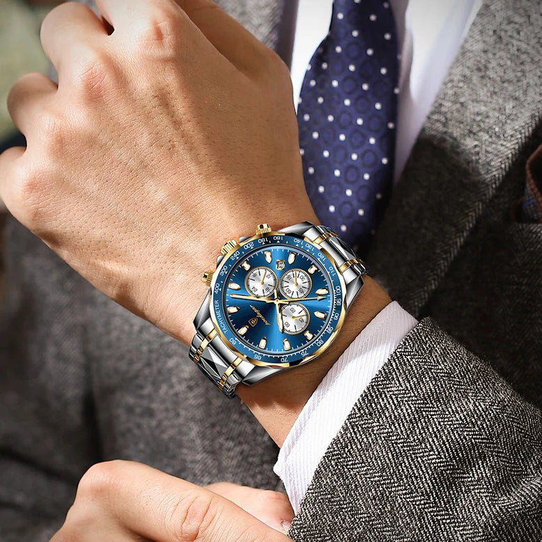 Sleek Sports Dial Statement Chrono Watch