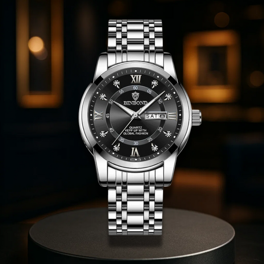 Elegant Stainless Steel Quartz Watch