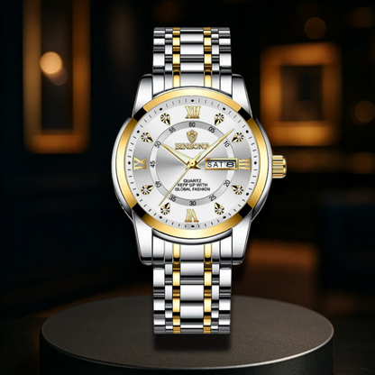 Elegant Stainless Steel Quartz Watch