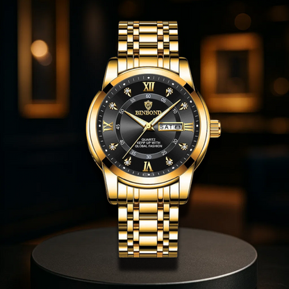 Elegant Stainless Steel Quartz Watch
