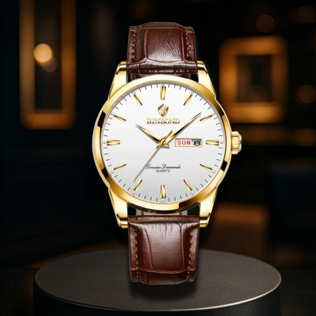 Luxury Quartz Leather Watch