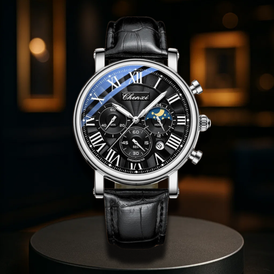 Luxury Leather Chronograph Watch