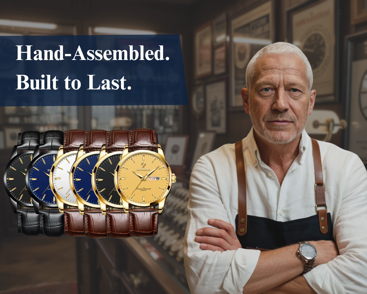 Luxury Quartz Leather Watch