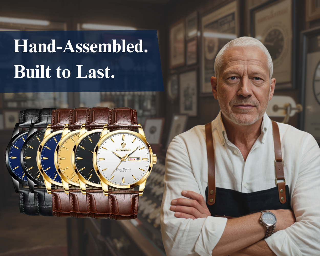 Durable Men’s Watch with Night Visibility