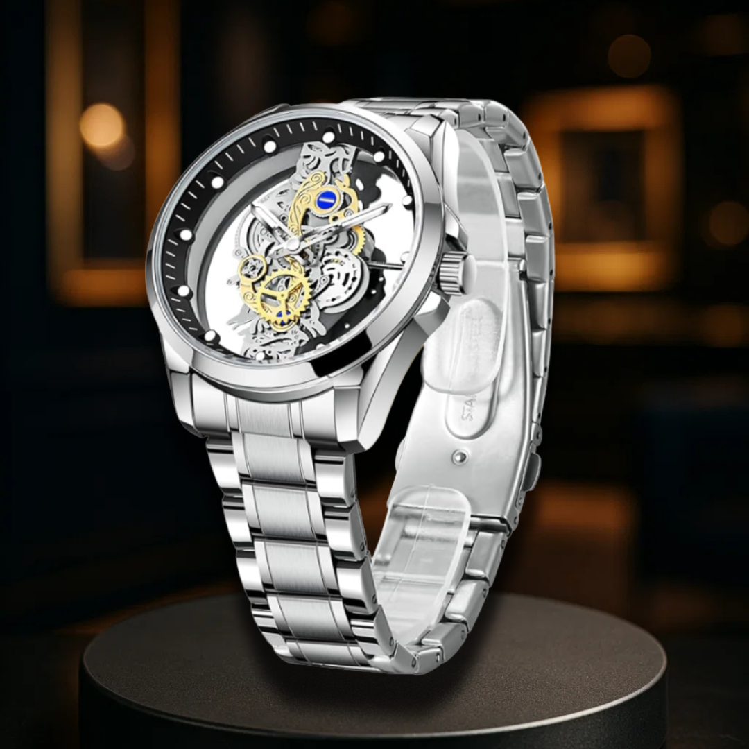 Elegant Skeleton Dial Watch