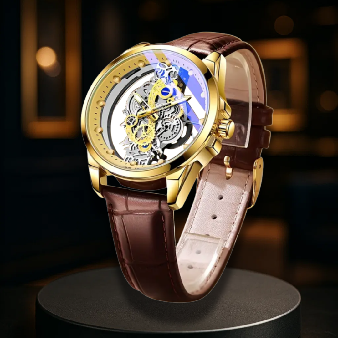 Elegant Skeleton Dial Watch