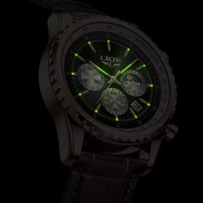 Elegant Chronograph Moon Phase Watch